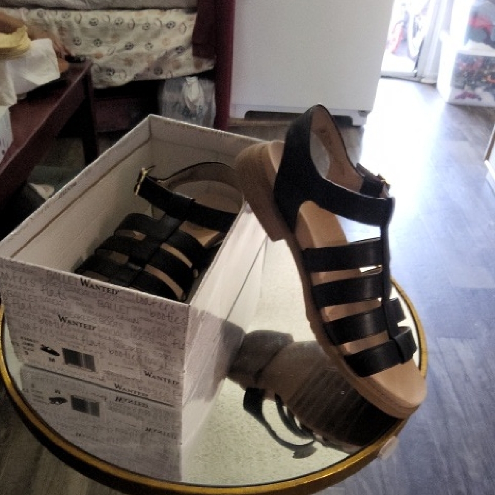 Women's Black Sandals by Wanted